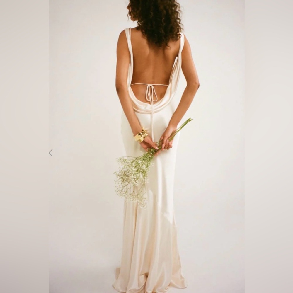 Rumored Cream Backless Gown